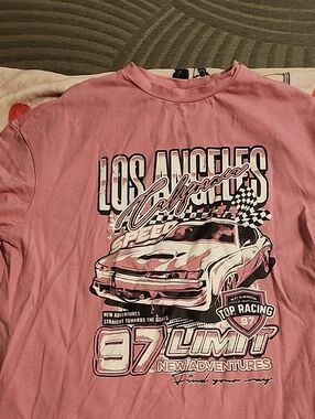 SHEIN Dusty Rose Crew Neck Tee